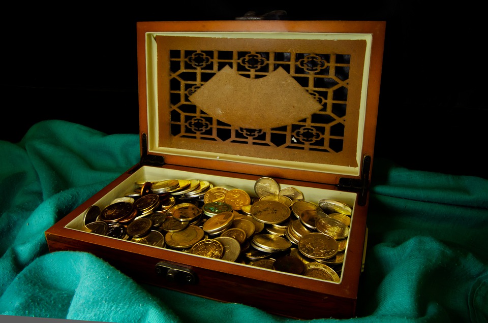 krabička mincí